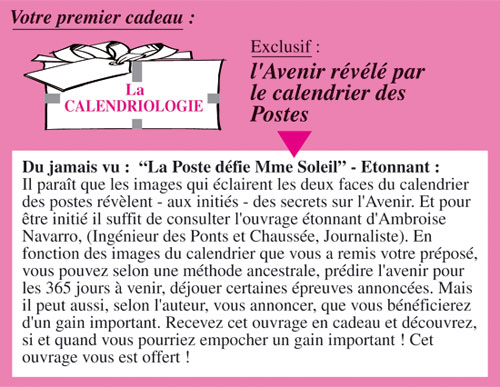 Votre 1er cadeau : La Calendriologie